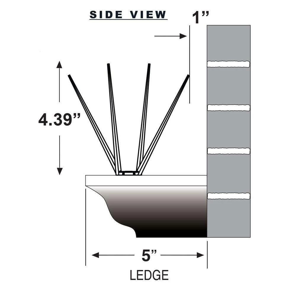 Bird B Gone Enviro Spike 10 ft. x 5 in. Plastic Bird Spikes 6 Bird B Gone Enviro Spike 10 ft. x 5 in. Plastic Bird Spikes - Image 6