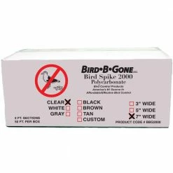 Bird B Gone Clear Plastic Bird Spike - 50 ft. x 7 in. -Algreen Sales Store bird b gone animal barriers mmbbg2000 7 50 76 1000