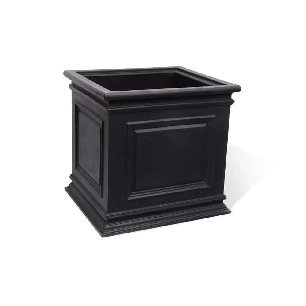 Algreen Covington 20 in. Black Self-Watering Planter 1 Algreen Covington 20 in. Black Self-Watering Planter
