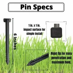 Master Mark 6 in. Anchoring Pins for Landscape Fabric, Sod, and ZipEdge Brand Products, 25-Pack -Algreen Sales Store black master mark garden stakes 11125 4f 1000