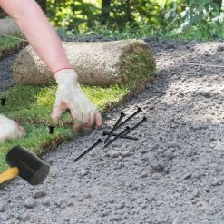 Master Mark 6 in. Anchoring Pins for Landscape Fabric, Sod, and ZipEdge Brand Products, 25-Pack -Algreen Sales Store black master mark garden stakes 11125 76 1000