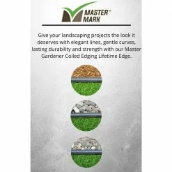 Master Mark 40 ft. Master Gardener Lifetime Coiled Edging 11 Master Mark 40 ft. Master Gardener Lifetime Coiled Edging -Algreen Sales Store black master mark garden stakes 25840 fa 1000