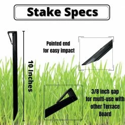 Master Mark Terrace Board Stakes in Black (20-Pack) -Algreen Sales Store black master mark garden stakes 99402 4f 1000