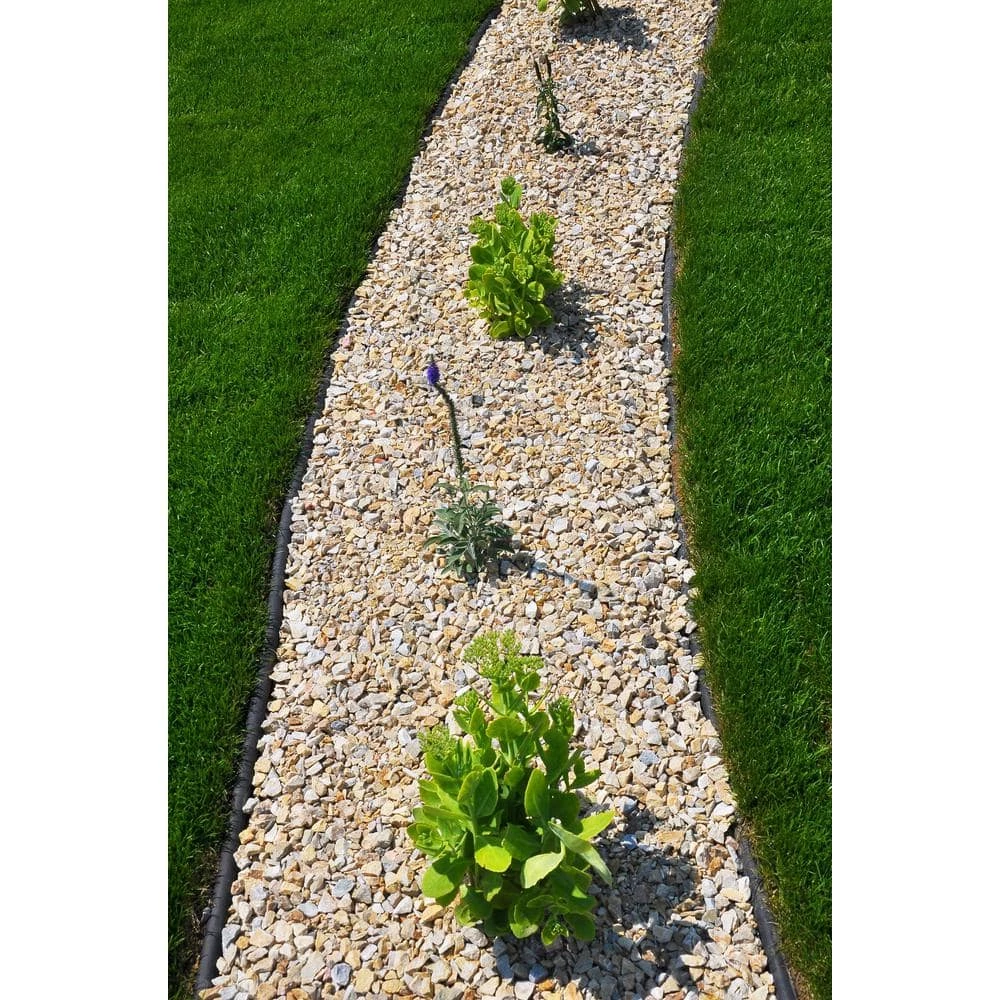 20 ft. x 6 in. Black Master Mark DeepEdge Plastic Coiled Edging 2 20 ft. x 6 in. Black Master Mark DeepEdge Plastic Coiled Edging - Image 2