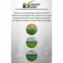 Master Mark Zip Edge 20 ft. Recycled Plastic Landscape Lawn Edging with Sod Pins Black 7 Master Mark Zip Edge 20 ft. Recycled Plastic Landscape Lawn Edging with Sod Pins Black -Algreen Sales Store black master mark plastic edging 41220 1f 1000