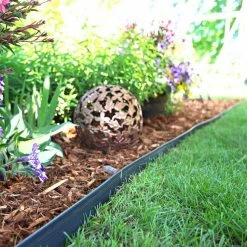 Master Mark Dig-Free Landscape Edging 30 ft. Black with 20 Landscaping Stakes -Algreen Sales Store black master mark plastic edging 41230 1 76 1000