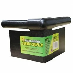 Master Mark 5.5 in. x 5.5 in. Black Pro/ZipEdge/Lifetime Plastic Edging 90° Corner Coupler