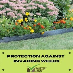 Master Mark Terrace Board 5 in. x 40 ft. Black Landscape Lawn Edging with Stakes -Algreen Sales Store black master mark plastic edging 95441 1f 1000