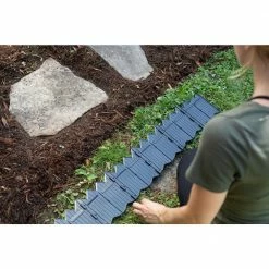 Master Mark Border Master 20 ft. Recycled Plastic Poundable Landscape Lawn Edging with Connectors Black -Algreen Sales Store black master mark plastic edging 97220 1f 1000