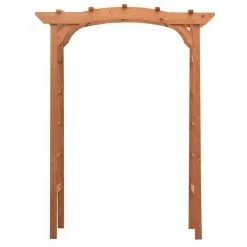 Leisure Season 60 in. W x 24 in. D x 80 in. H Wooden Brown Arbor -Algreen Sales Store brown leisure season arbors wa6180 1f 1000