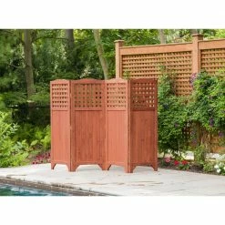 Leisure Season 64 in Wood Folding Patio and Garden Fence Privacy Screen