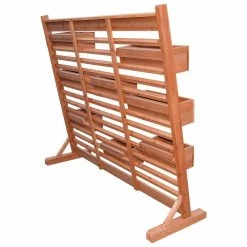 Leisure Season 70 in. W x 21 in. D x 60 in. H Brown Wooden Cedar Vertical Garden Planter Wall -Algreen Sales Store brown leisure season wall planters vgpw7021 44 1000