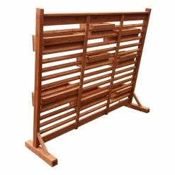 Leisure Season 70 in. W x 21 in. D x 60 in. H Brown Wooden Cedar Vertical Garden Planter Wall -Algreen Sales Store brown leisure season wall planters vgpw7021 fa 1000