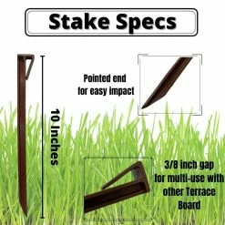 Master Mark Terrace Board 10 in. H Stake, Brown (10-Pack) 8 Master Mark Terrace Board 10 in. H Stake, Brown (10-Pack) -Algreen Sales Store brown master mark garden stakes 99310 4f 1000