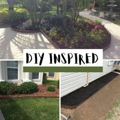 Master Mark Terrace Board 4 in. x 40 ft. Brown Landscape Lawn Edging with Stakes -Algreen Sales Store brown master mark plastic edging 94340 1 44 1000