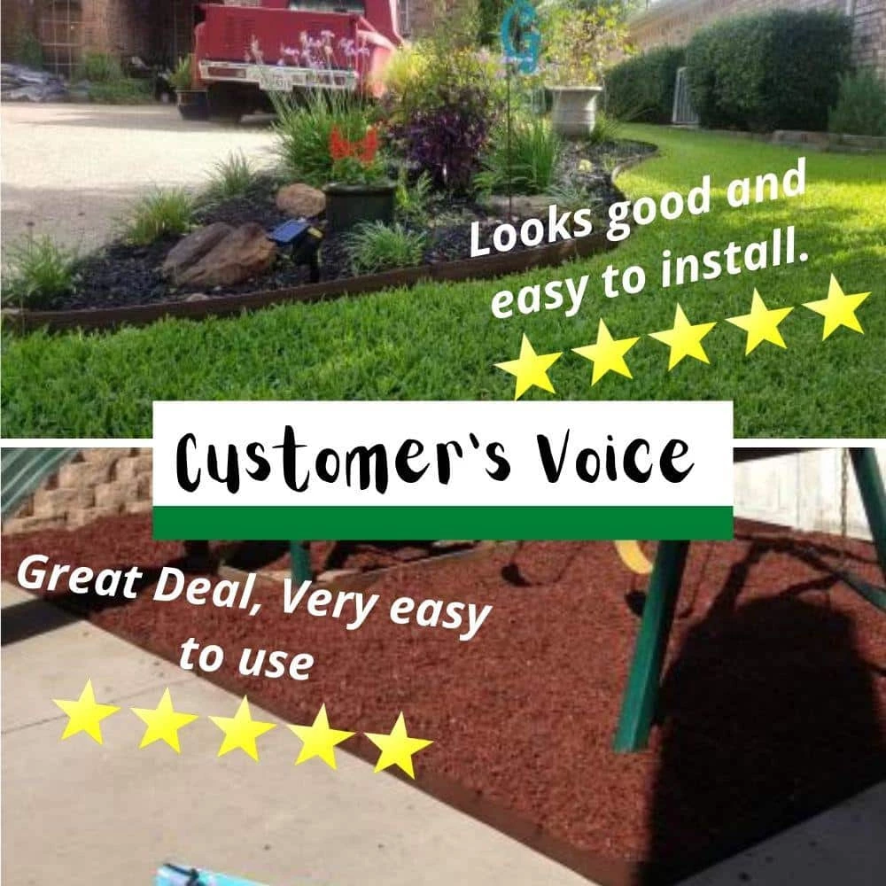 Master Mark Terrace Board 5 in. x 40 ft. Brown Landscape Lawn Edging with Stakes 4 Master Mark Terrace Board 5 in. x 40 ft. Brown Landscape Lawn Edging with Stakes - Image 4