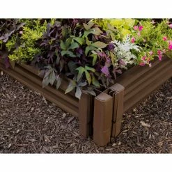 Master Mark 2 ft. x 4 ft. Plastic Raised Garden Bed Kit With Sides -Algreen Sales Store brown master mark raised planter boxes 99566 4f 1000