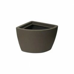Algreen Hampton Corner 26 in. x 24 in. x 20 in. Brownstone Plastic Planter