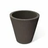 Algreen 26.5 in. H x 26 in. Brownstone Concrete Texture Crete Polyethylene Self-Watering Planter