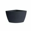Algreen Hampton Corner 26 in. x 24 in. x 20 in. Charcoal Plastic Planter