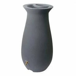 Algreen EcoCascata 65 Gal. Charcoal-Stone Rain Barrel