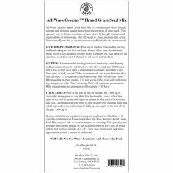 Gardens Alive! 6 lbs. All-Ways Greener Grass Seed Mixture 8 Gardens Alive! 6 lbs. All-Ways Greener Grass Seed Mixture -Algreen Sales Store gardens alive grass seed 4340 1f 1000