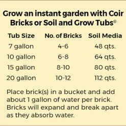 Gardens Alive! 1.40 lbs. Coir Soil Amendment Brick, Made from Coconut Husks Brick That Rxpands to 8 Qt. of Soil -Algreen Sales Store gardens alive grow media 68484 1f 1000