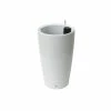 Algreen Modena 22 in. White Round Self-Watering Plastic Planter