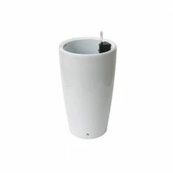 Algreen Modena 22 in. White Round Self-Watering Plastic Planter