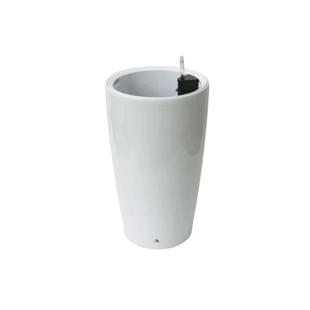 Algreen Modena 22 in. White Round Self-Watering Plastic Planter 1 Algreen Modena 22 in. White Round Self-Watering Plastic Planter
