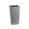 Algreen Modena 30 in. Square Matte Granite Plastic Self Watering Planter