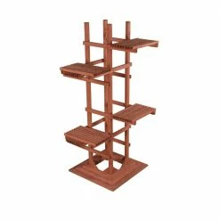 Leisure Season 29 in. W x 60 in. H 6-Tier Wooden Pedestal Plant Stand -Algreen Sales Store leisure season plant stands ps6116 44 1000