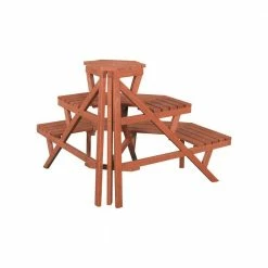 Leisure Season 38 in. x 24 in. Medium Brown Solid Wood 3-Tier Quarter Round Plant Stand 11 Leisure Season 38 in. x 24 in. Medium Brown Solid Wood 3-Tier Quarter Round Plant Stand -Algreen Sales Store leisure season plant stands qps3826 44 1000