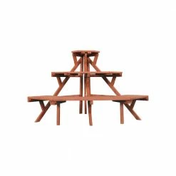 Leisure Season 38 in. x 24 in. Medium Brown Solid Wood 3-Tier Quarter Round Plant Stand 9 Leisure Season 38 in. x 24 in. Medium Brown Solid Wood 3-Tier Quarter Round Plant Stand -Algreen Sales Store leisure season plant stands qps3826 4f 1000