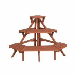 Leisure Season 38 in. x 24 in. Medium Brown Solid Wood 3-Tier Quarter Round Plant Stand 13 Leisure Season 38 in. x 24 in. Medium Brown Solid Wood 3-Tier Quarter Round Plant Stand -Algreen Sales Store leisure season plant stands qps3826 76 1000