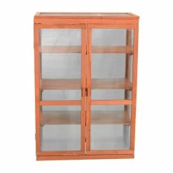 Leisure Season 1 ft. 4 in. x 2 ft. 6 in. Cypress Mini Greenhouse -Algreen Sales Store leisure season portable greenhouses mg6116 1f 1000