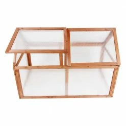 Leisure Season 39 in. x 22 in. x 28 in. Cedar Outdoor Portable Cold Frame Mini Greenhouse -Algreen Sales Store leisure season portable greenhouses pmg3931 1f 1000