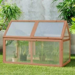 Leisure Season 39 in. x 22 in. x 28 in. Cedar Outdoor Portable Cold Frame Mini Greenhouse -Algreen Sales Store leisure season portable greenhouses pmg3931 31 1000