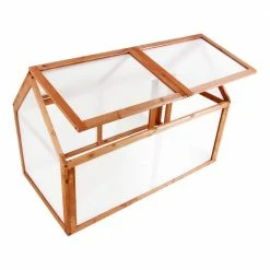 Leisure Season 39 in. x 22 in. x 28 in. Cedar Outdoor Portable Cold Frame Mini Greenhouse -Algreen Sales Store leisure season portable greenhouses pmg3931 44 1000