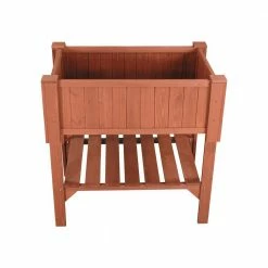 Leisure Season 36 in. x 24 in. x 36 in. Raised Garden Bed Planter Box -Algreen Sales Store light medium brown leisure season elevated garden beds rpb6107 1f 1000