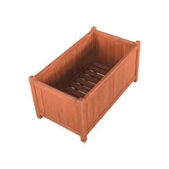 Leisure Season 32 in. x 18 in. Cedar Planter Box -Algreen Sales Store light medium brown leisure season planter boxes pb20012 44 1000