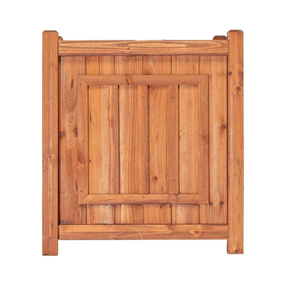 Leisure Season Kensington 16 in. W x 16 in. D x 18 in. H Square Wooden Brown Planter 5 Leisure Season Kensington 16 in. W x 16 in. D x 18 in. H Square Wooden Brown Planter - Image 5