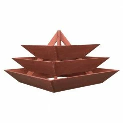 Leisure Season Wooden 3-Tier Pyramid Planter 7 Leisure Season Wooden 3-Tier Pyramid Planter -Algreen Sales Store medium brown leisure season plant pots spp3030 1f 1000