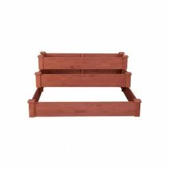 Leisure Season 48 in. x 21 in. Medium Brown Solid Wood 3-Tier Raised Garden Bed -Algreen Sales Store medium brown leisure season raised planter boxes rgb4848 4f 1000