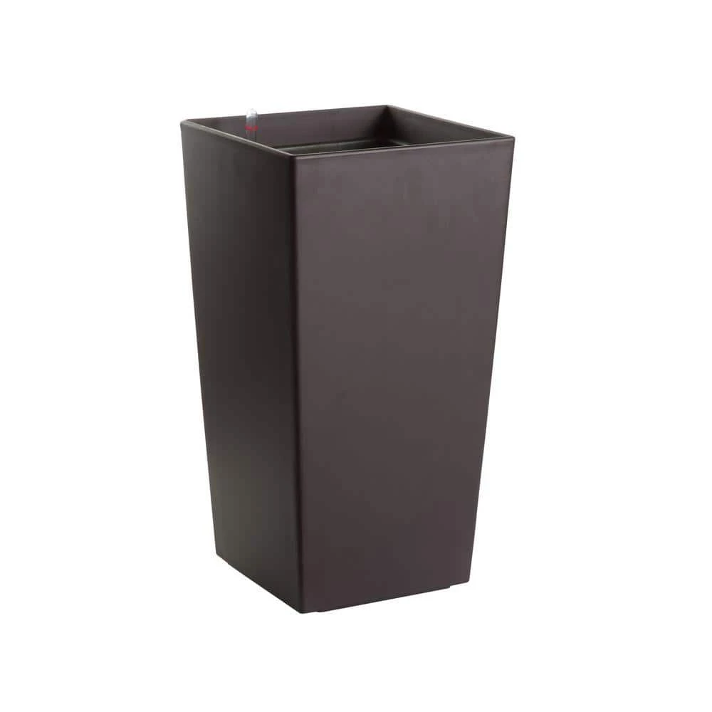Algreen Modena 22 in. Square Matte Mocha Plastic Self Watering Planter 1 Algreen Modena 22 in. Square Matte Mocha Plastic Self Watering Planter