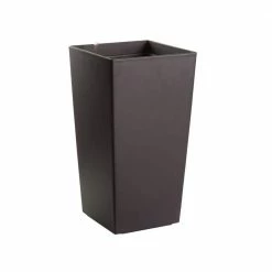 Algreen Modena 30 in. Square Matte Mocha Plastic Self Watering Planter