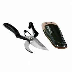 Nisaku Carbon Steel Pruner/Secateurs with Genuine Leather Holster and Non-Slip Grip -Algreen Sales Store nisaku pruning shears njpsc1 c3 1000