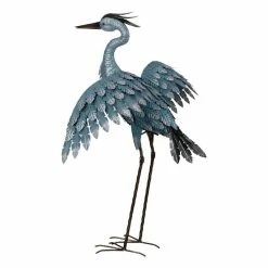 Regal Art & Gift 27 in. Metallic Blue Heron - Wings Out