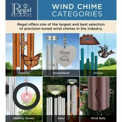Regal Art & Gift 32 in. Agate Chime in Amber -Algreen Sales Store regal art gift wind chimes 13023 4f 1000