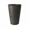 Algreen Valencia 16 in. Round Textured Charcoal Polystone Planter